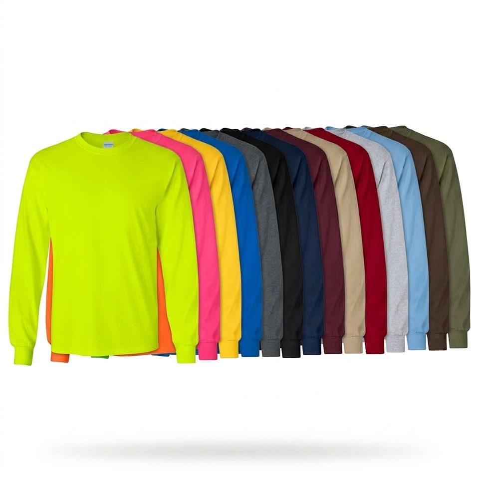 Quick-Dry Hi-Vis Long Sleeve Work T-Shirt view 6