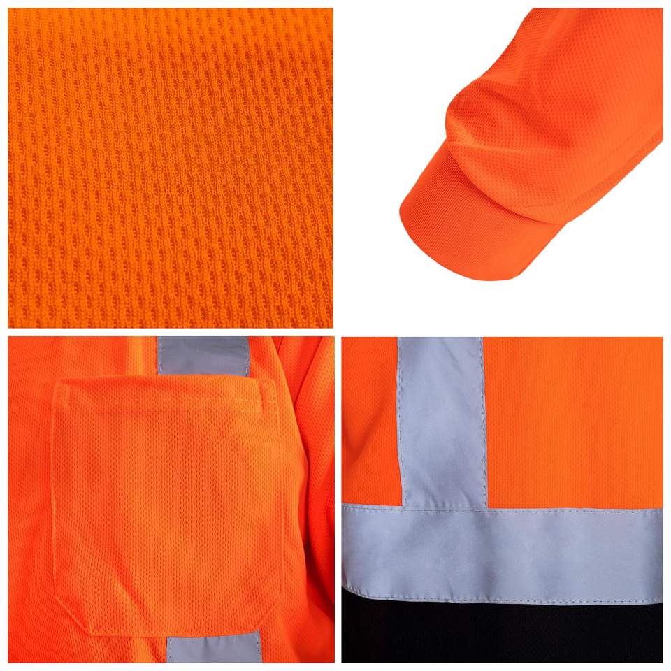 ANSI Class 3 Reflective Long Sleeve Safety Shirt view 4