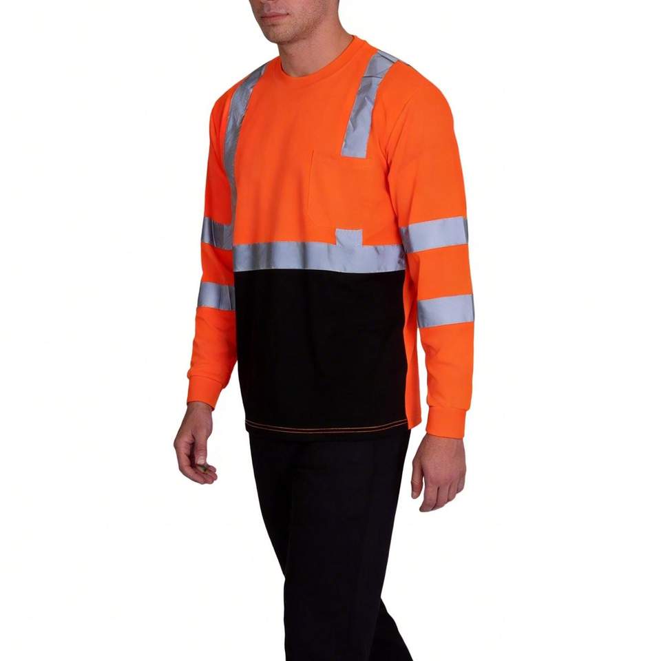 ANSI Class 3 Reflective Long Sleeve Safety Shirt view 5