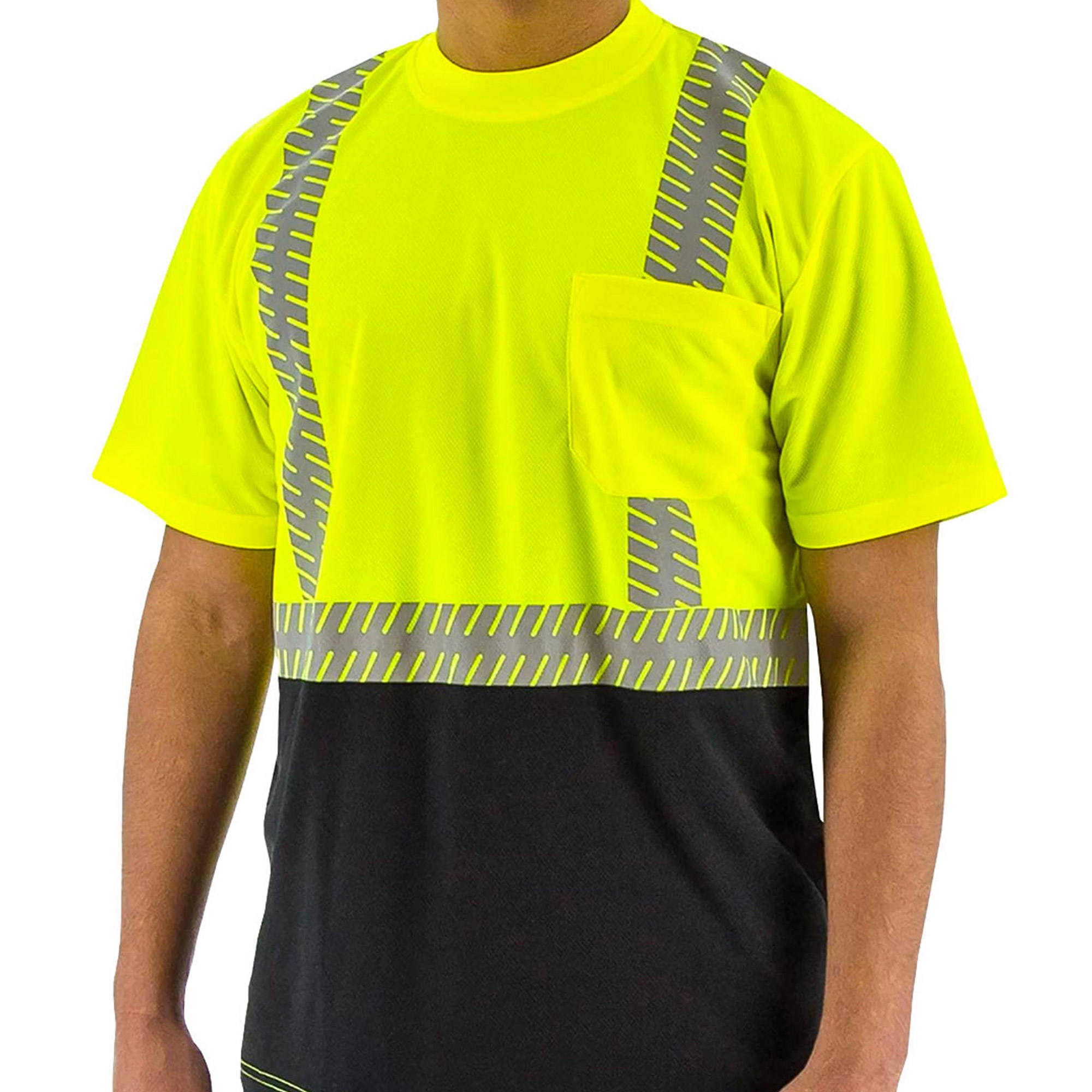ANSI Class 2 Black-Bottom Chainsaw Reflective Shirt view 2