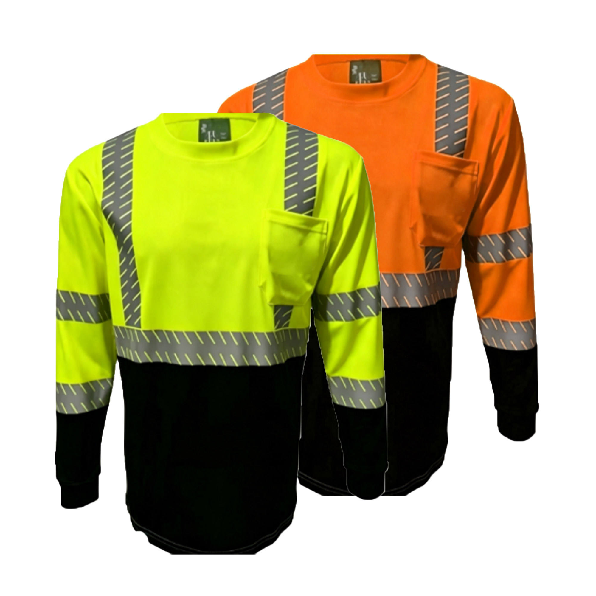ANSI Class 2 Black-Bottom Chainsaw Reflective Shirt
