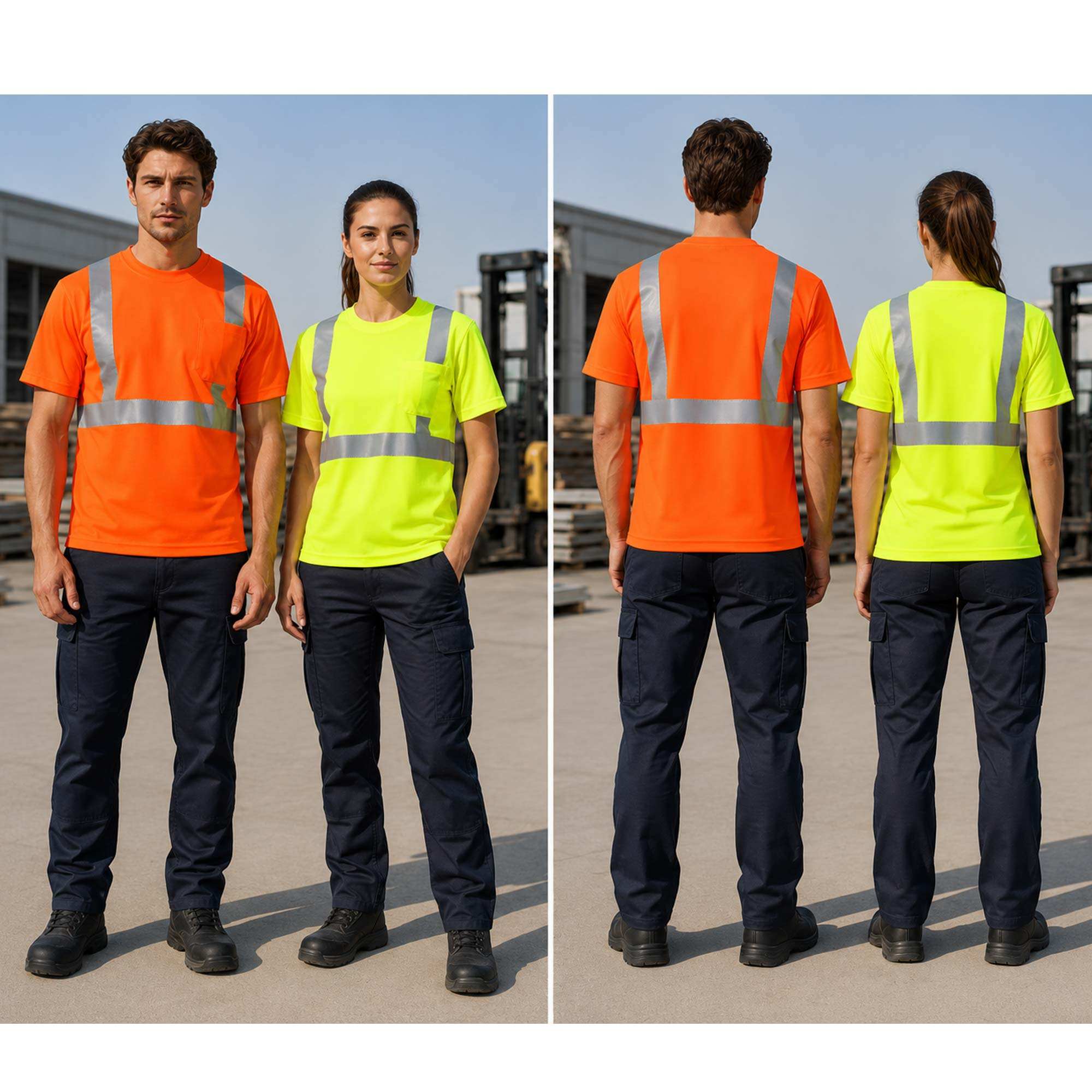 ANSI Class 2 Contrast-Backed Reflective Safety T-Shirt view 5