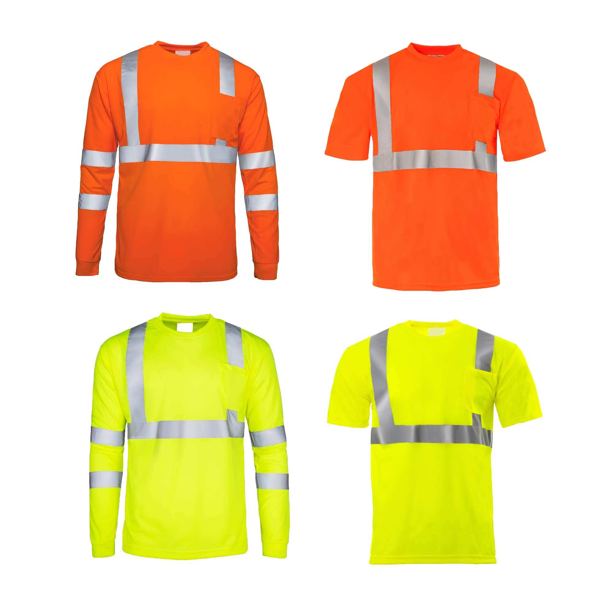 ANSI Class 2 Contrast-Backed Reflective Safety T-Shirt view 6