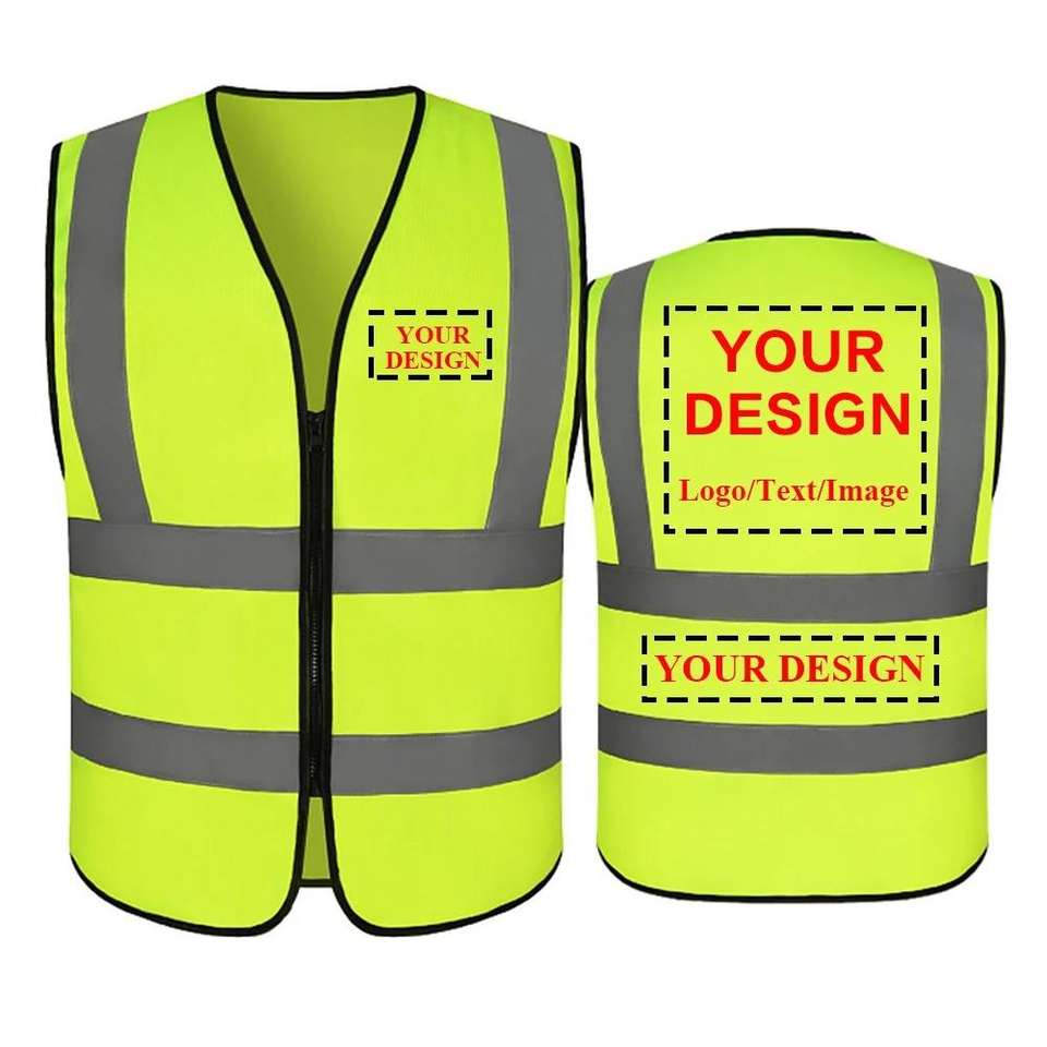 Zipper Front Hi-Vis Safety Vest view 3