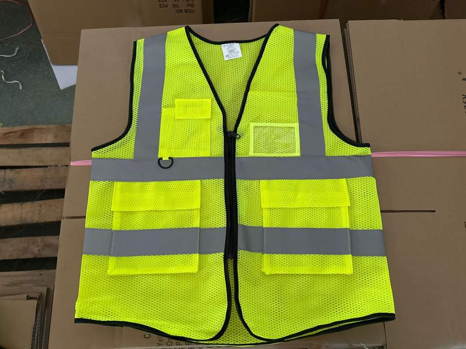 Multi-Pocket Mesh Hi-Vis Safety Vest view 2