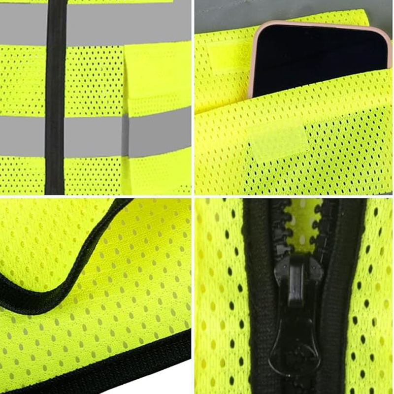 Multi-Pocket Mesh Hi-Vis Safety Vest view 3