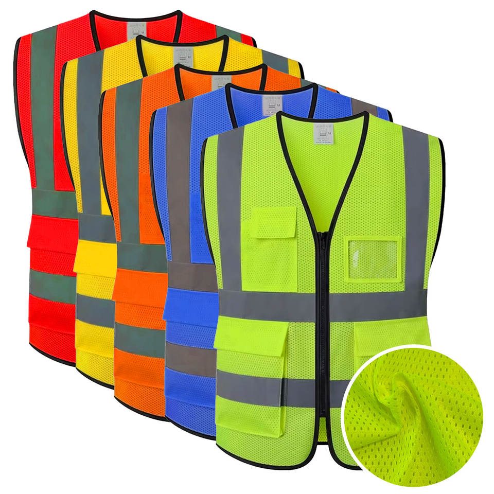 Multi-Pocket Mesh Hi-Vis Safety Vest