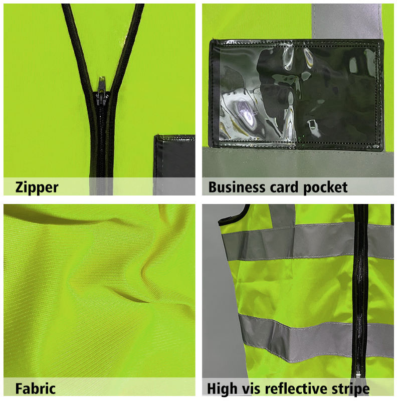 ANSI Class 2 Black Trim ID Safety Vest view 5